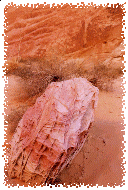 Silica 'Spiderweb Cracks' Permeate this Pink Block of Sandstone at<br>White Domes